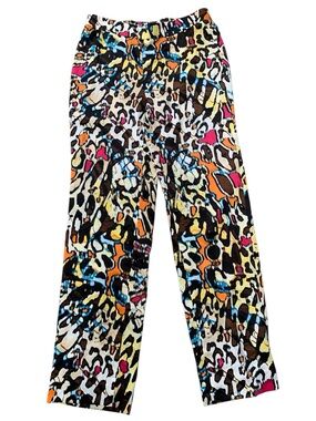Chico’s Animal Print Silk like Pants size 0
